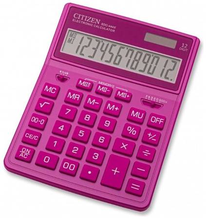 Калькулятор бухгалтерский CITIZEN SDC-444X, розовый 19848457233673