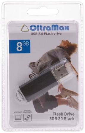 Флешка OltraMax 30 8 ГБ, 1 шт., черный 19848474220551