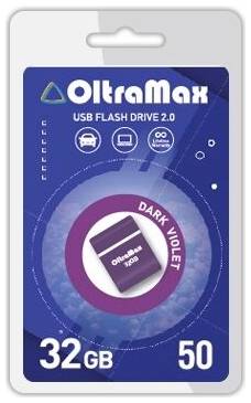 Флешка OltraMax 50 32 ГБ, 1 шт., dark violet 19848474229523
