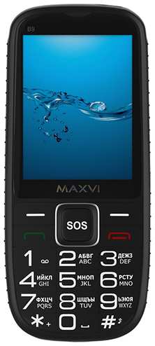 Телефон MAXVI B9, 2 SIM, черный 19848492400901
