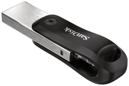 Флешка SanDisk iXpand Go USB 3.0/Lightning 256 ГБ, 1 шт., черный 19848492424978