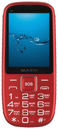 Телефон MAXVI B9, 2 SIM, красный 19848492496997