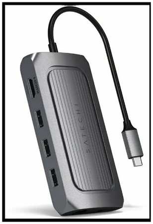 USB-хаб с кабелем 8K HDMI Satechi USB4 Multiport Adapter with 8K HDMI. Цвет - Серый Космос 19848500243820