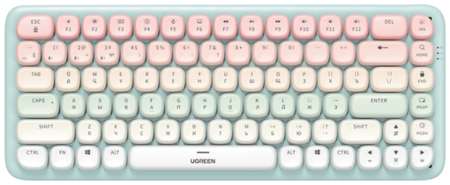 Клавиатура механическая UGREEN KU101 (15227) FUN + Mechanical Keyboard USB-C & Bluetooth. Цвет: розовый 19848501280124