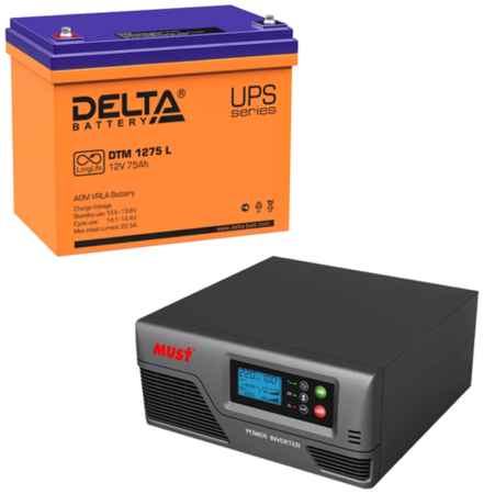 Резервный ИБП Must EP20-1000 PRO в комплекте с аккумулятором Delta DTM 1275 L 12V 1000Вт/75А*Ч 19848502928721