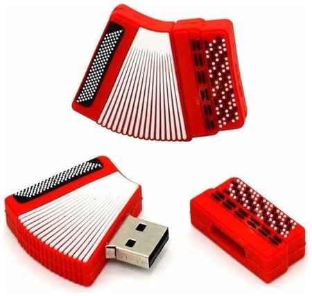 Mister Gift USB Флешка Баян Аккордеон красный 64 ГБ 19848505046903