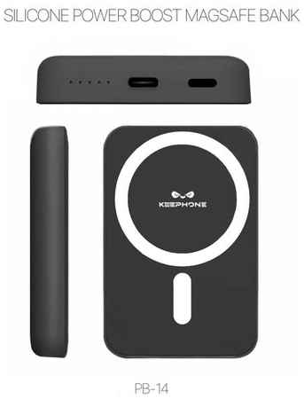 Внешний аккумулятор powerbank Keephone, 5000mah, MagSafe/Lightning/USB-C Fast для iPhone 15/14/13/12