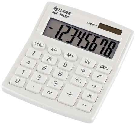 Калькулятор настольный Eleven SDC-805NR-WH, 8 разрядов, двойное питание, белый 19848508647797