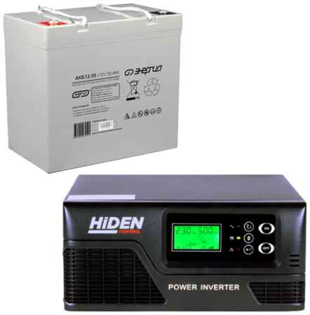 Интерактивный ИБП Hiden Control HPS20-0312 в комплекте с аккумулятором Энергия АКБ 12-55 12V 300Вт/55А*Ч 19848509663610