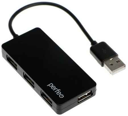 Разветвитель USB (Hub) Perfeo PF-VI-H023 Black, 4 порта, USB 2.0, черный 19848514247281