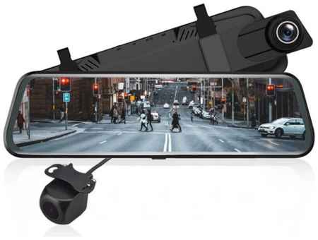 LIDER Mobile Автомобильный видеорегистратор / Зеркало заднего вида с видео регистратором / Cенсорный 9.66-дюймовый экран / Full HD 1080P / Обзор 170°/ G-сенсор