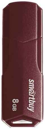 Накопитель USB 2.0 8Гб Smartbuy Clue Burgundy (SB8GBCLU-BG), бордовый