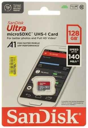 Карта памяти SanDisk 128GB microSDXC Class 10 Ultra UHS-I A 1 (140 Mb/s) + SD адаптер 19848518294909