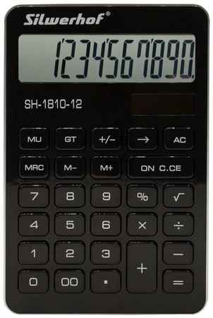 Калькулятор настольный Silwerhof SH-1810-12 черный 12-разр 19848519475552