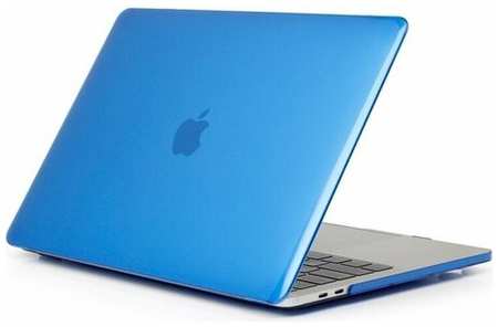 ZIPAX Чехол-накладка пластиковая для Macbook Air 13.3' M1 (2018-2020гг) A1932, A2179, A2337, глянцевый, синий 19848520394389