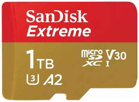 Карта памяти Micro SD 1 Tb Sandisk Extreme, 190MB/s A2 Class 10 V30 UHS-I U3 (SDSQXAV-1T00-GN6MN)
