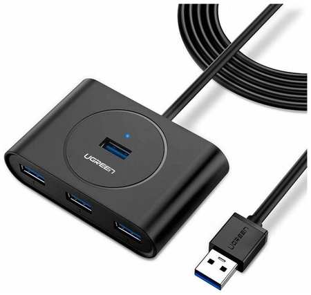 USB-Хаб Ugreen CR113 (20291) USB 3.0 - 4xUSB 3.0 Hub (1 метр) чёрный 19848524108866
