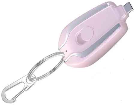 Mimi Power Bank для Айфон-брелок, внешний аккумулятор с разъемом Lightning, розовый 1500mAh 19848525680950
