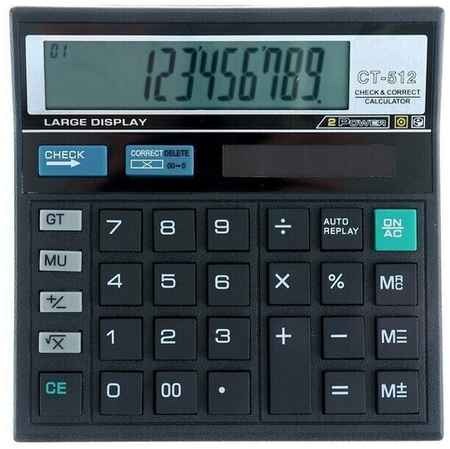 Калькулятор настольный, 12-разрядный, CT-512, двойное питание 19848525749888