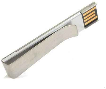Подарочный USB-накопитель зажим металлический 64GB