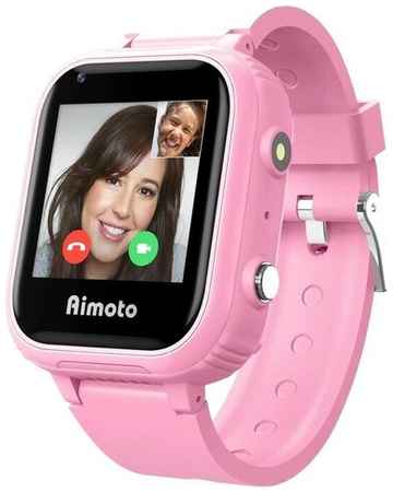 Детские смарт-часы Aimoto Pro 4G, 1.4″, GPS, sim, камера, звонки, геозоны, IP67, SOS, розовые 19848528921002