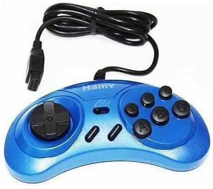 Джойстик для Hamy (Sega) 16 bit Turbo (синий) 19848533335857