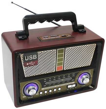 Bluetooth радиоприемник в стиле ″Ретро″ Kemai MD-1802BT Светлый (с блоком питания DC 6V 1А в комплекте)