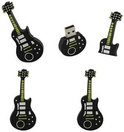 Mister Gift USB Флешка Электро гитара черная 128 ГБ 19848534148808