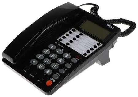 Телефон Ritmix RT-495, Caller ID, однокнопочный набор, память номеров, спикерфон, черный 19848534351025