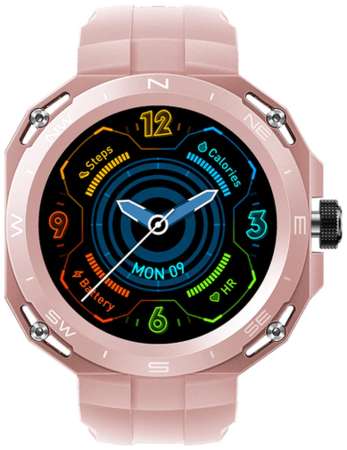 TWS Умные часы HW3 Cyber для мужчин - Contemporary Cyber Smart Watch, дисплей 1,39 дюйма для iOS и Android - WinStreak, Розовый 19848536247578