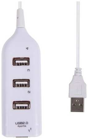 Разветвитель USB 2.0 на 4 порта белый REXANT 19848537025927