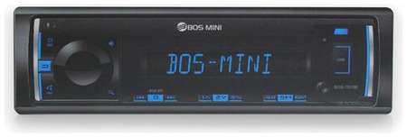 Автомобильная магнитола блютуз со съемной панелью BOS-MINI ″BOS-T910B″ / Bluetooth, AUX, USB, FM, 60Wx4, 4 канала RCA, Пульт ДУ