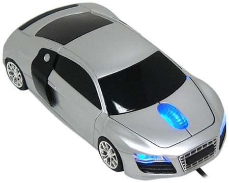 Мышь QUMO Q-DRIVE проводная оптическая Audi R8 (Цвет серебро) 19848537477700