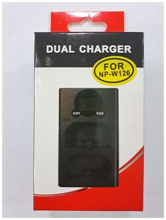 Двойное зарядное устройство Dual charger NP-W126 microUSB - USB с индикатором