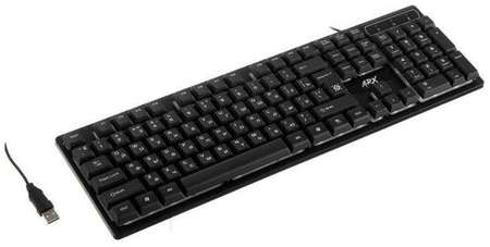 Defender Клавиатура Arx GK-196L, игровая, проводная, подсветка, 104 клавиши, USB, чёрная 19848538438146