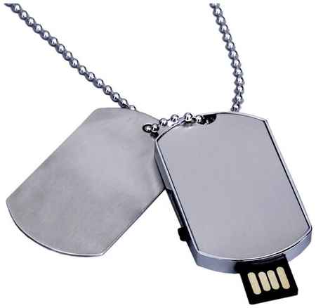 Флешка Армейский жетон в подарок для военного (128 Гб / GB USB 2.0 Серебристый Armi) 19848540115451