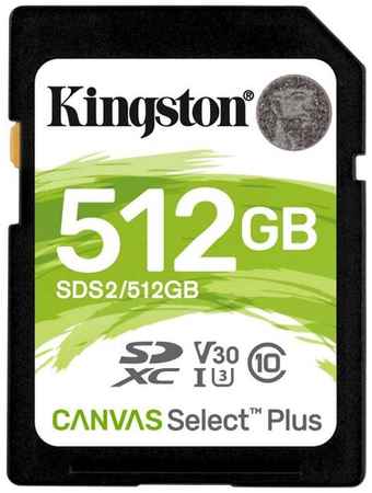 Флеш карта SDXC 512Gb Class10 Kingston SDS2/512GB Canvas Select Plus w/o adapter 19848540575572