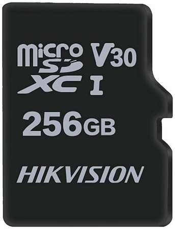 Карта памяти microSDXC V30 Hikvision C1 256 ГБ, 92 МБ/с, Class 10, HS-TF-C1(STD)/256G/ZAZ01X00/OD, 1 шт, переходник без адаптера