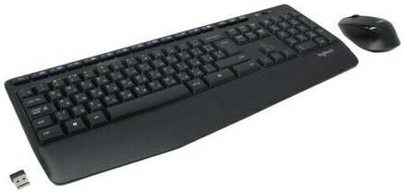 Комплект клавиатура + мышь Logitech Wireless Combo MK345 Comfort, синий/черный, английская/русская 19848541987838
