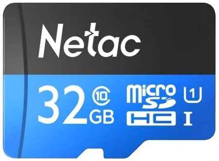 Карта памяти Netac microSDXC 128 ГБ Class 10, UHS Class 1, R 80 МБ/с, адаптер на SD, 1 шт., черный/синий 19848542329977