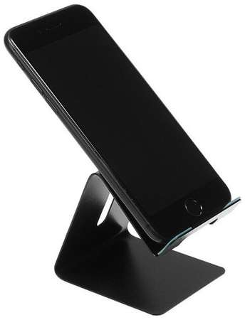 MikiMarket Подставка для телефона, с разъемом для провода, металл, чёрная