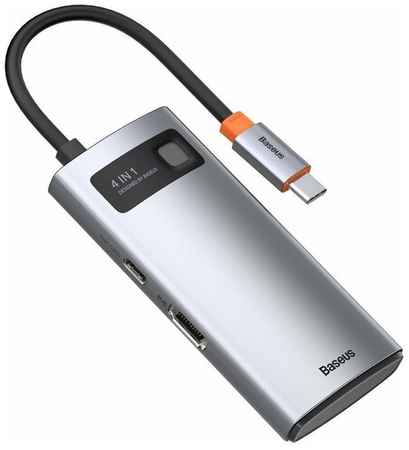 Хаб /Многофункциональный концентратор Baseus Metal Gleam 4в1 USB Type C - Мощность USB Type C 100 Вт 19848543090191
