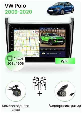 Topway Магнитола для VW Polo 2009-2020, 4 ядерный процессор 2/32Гб ANDROID 10, IPS экран, Wifi