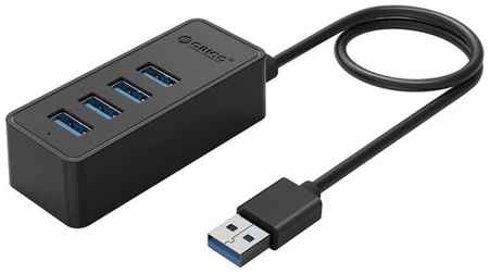 USB-концентратор ORICO W5P-U3-100, разъемов: 4, 100 см, черный 19848546584318