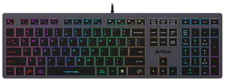 Клавиатура A4Tech Fstyler FX60 серый USB slim LED (FX60 GREY / NEON) 19848547719869