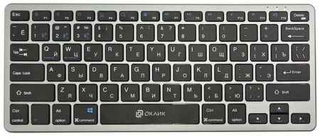 Клавиатура Oklick 835S, USB, Bluetooth/Радиоканал, серый + черный [1696467] 19848547822139