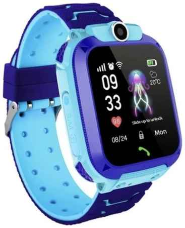 DavStore Умные часы для детей smart\ Часы для детей сине-голубые 44мм\ Умные наручные smart-часы для детей\