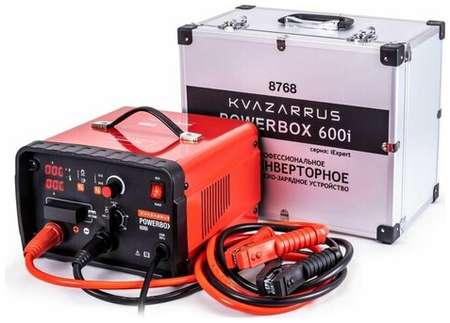 Пуско зарядное устройство KVAZARRUS PowerBox 600i для аккумуляторов и автомобиля, в алюминиевом кейсе