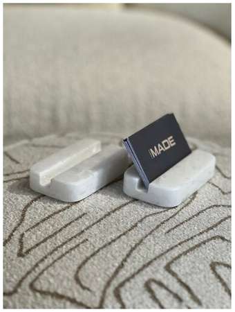 MarketStone Подставка из натурального мрамора для визиток / телефона