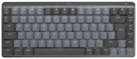 Беспроводная клавиатура Logitech MX Mechanical Mini tactile quiet, серый/черный, английская/русская (ANSI) 19848553065376